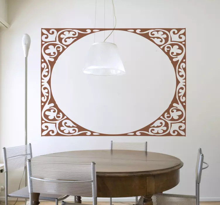 Modern ovális keret matrica - TenStickers