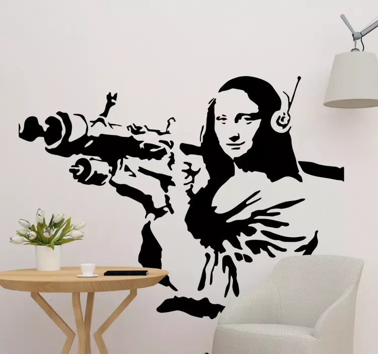 Mona lisa bazooka falikép matricával - TenStickers