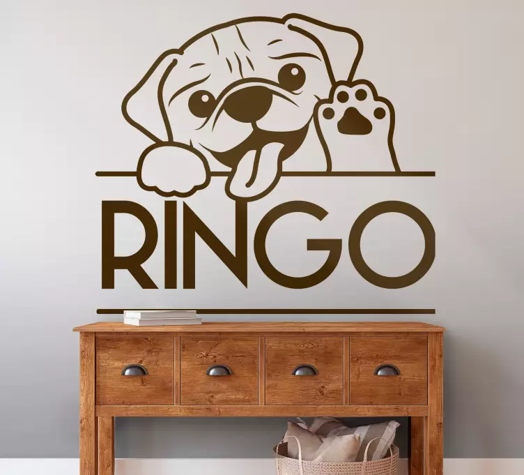 Monocolor kedves kutya, macska matrica - TenStickers