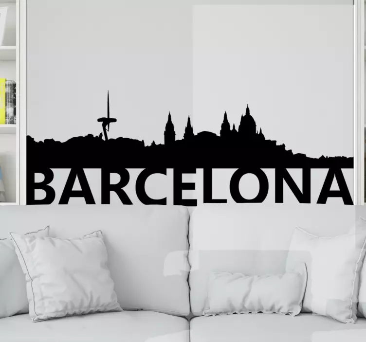 Montjuic skyline falmatrica - TenStickers