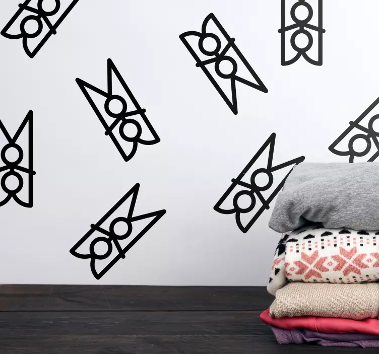 Mosoda csipesz kirakat matrica - TenStickers