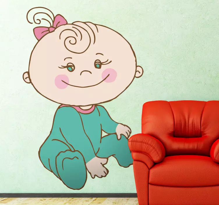 Mosolygós babaülés gyerekek matrica - TenStickers