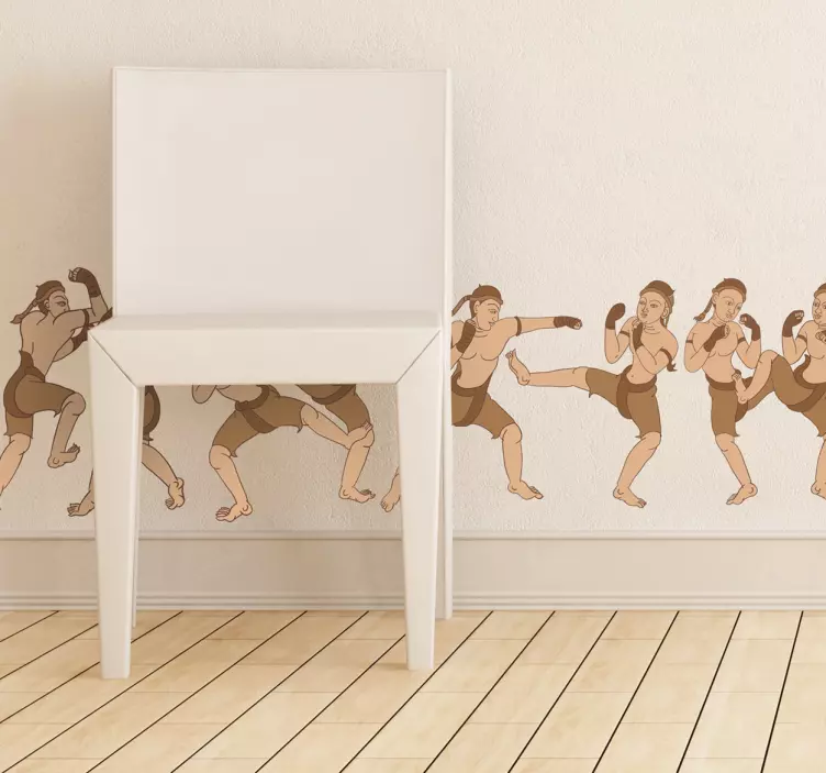 Muay thai határ matrica - TenStickers