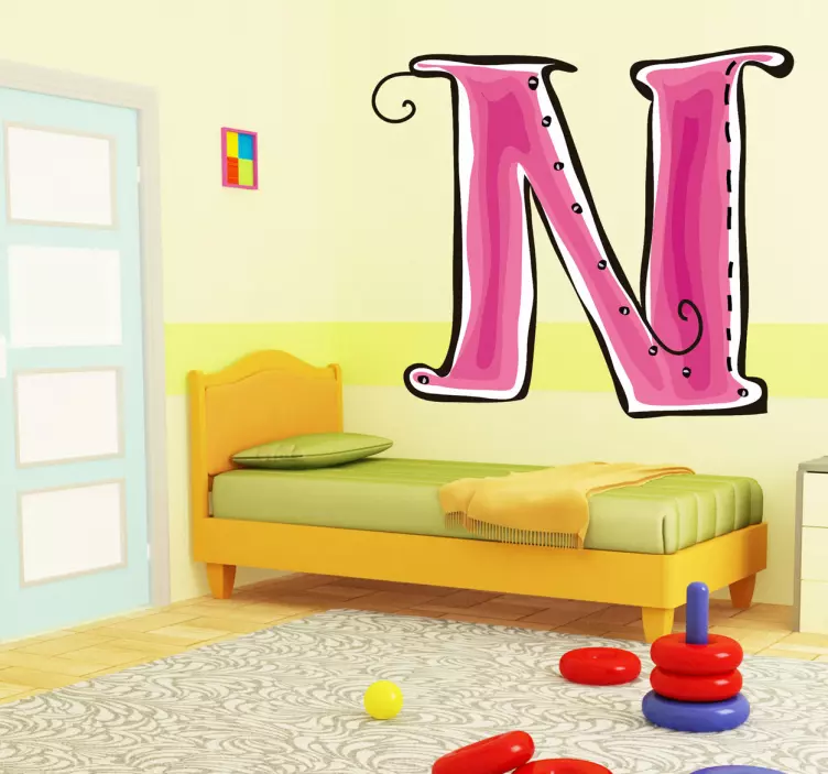 N betű matrica - TenStickers