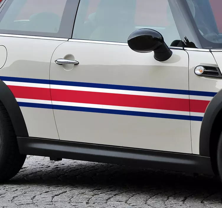 Nagy-britanniai autóverseny csíkos matrica - TenStickers