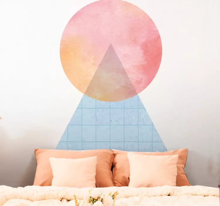 Nap és fal art háromszög falmatrica - TenStickers