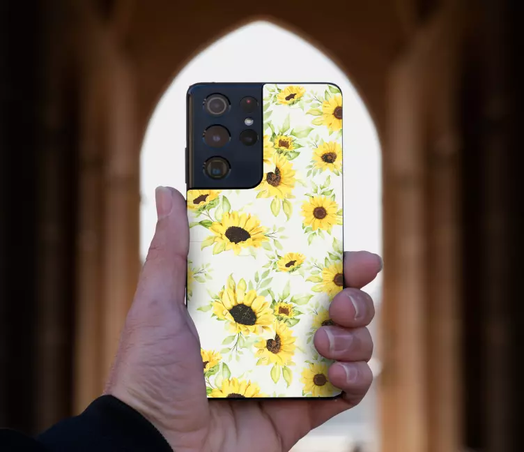 Napraforgó motívum Matrica samsung - TenStickers