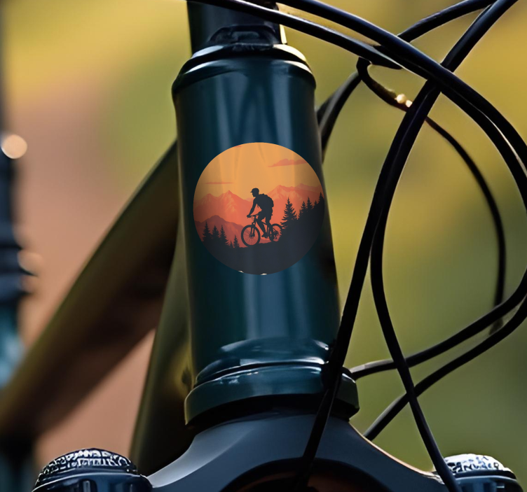 Narancssárga naplemente matrica bicikli - TenStickers