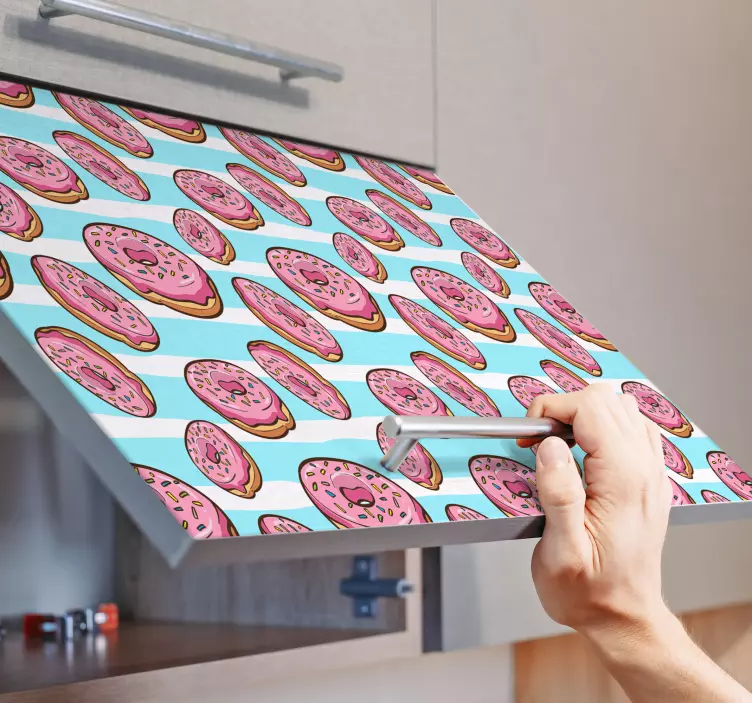 Ne aggódjon, hogy elégedett vagy a fánkkal - matrica - TenStickers