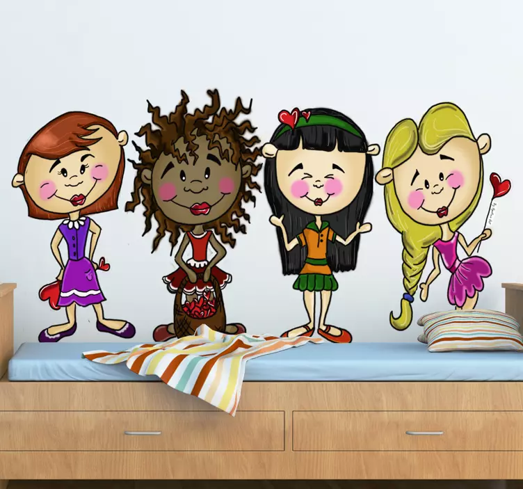 Négy barát gyerek matrica - TenStickers