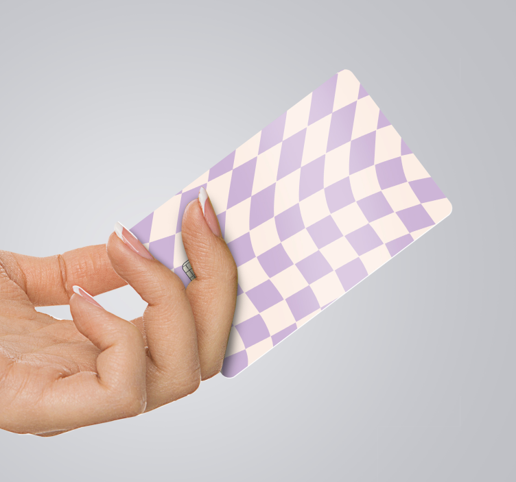 Négyzetek pasztell színek hitelkártya matrica - TenStickers