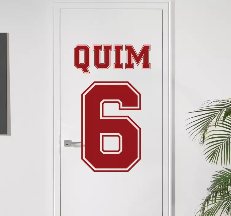 Név és szám ajtó matrica - TenStickers