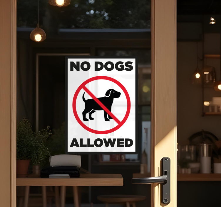 no dog allowed sign matrica kirakatokra - TenStickers
