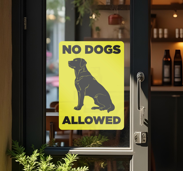 no dogs allowed matrica kirakatokra - TenStickers