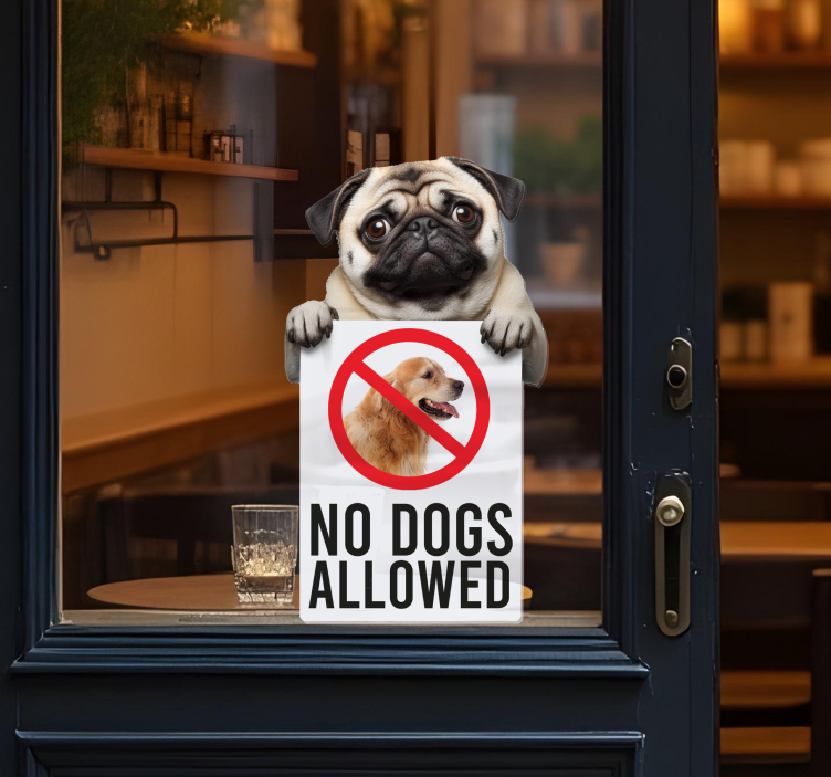 no dogs allowed sign funny matrica kirakatokra - TenStickers