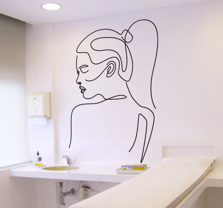 Női elegáns művészeti matrica - TenStickers