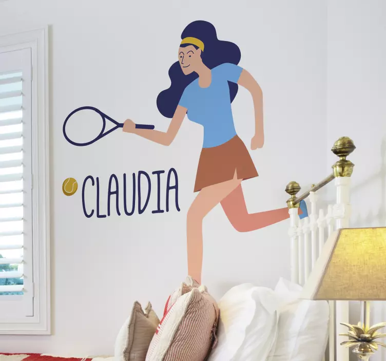 Női tenisz testreszabható matrica - TenStickers