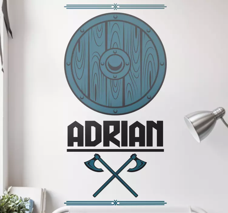 Nordic viking shield személyre szabott matrica - TenStickers