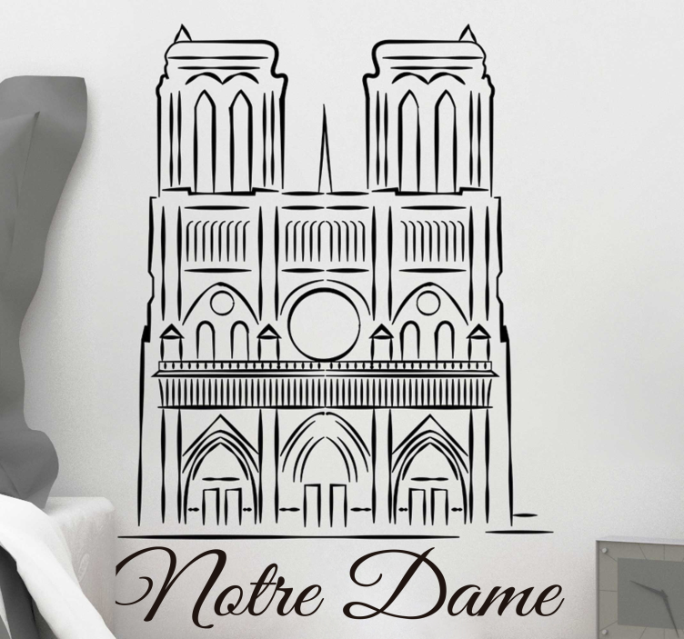 Notre dame nappali fal dekoráció - TenStickers