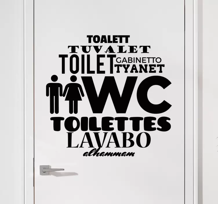 Nyelvű wc matrica - TenStickers