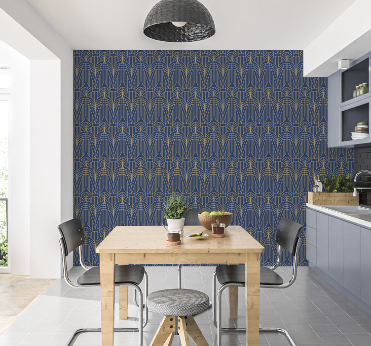 Nyomtatómatrica art Deco mintázat arany részletekkel - TenStickers