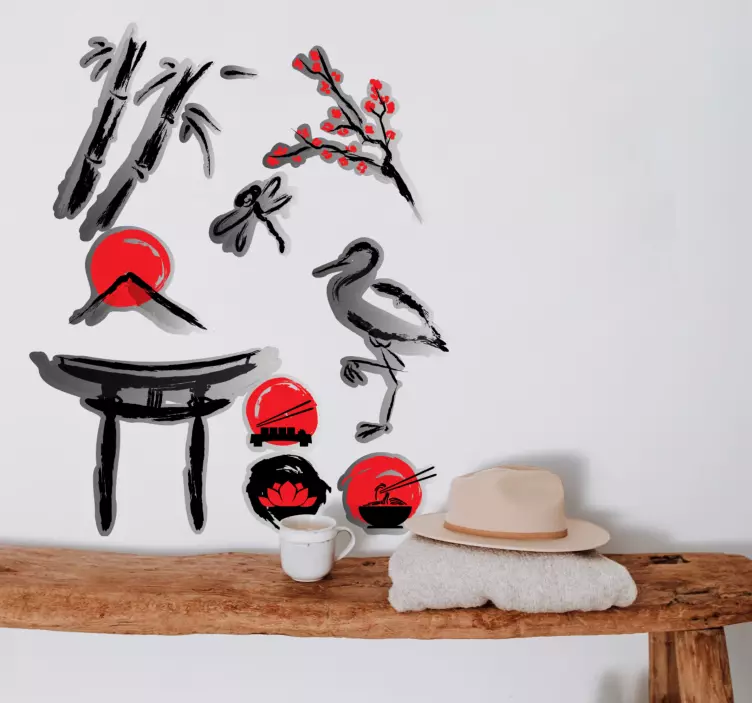 Nyugodt természeti elemek erdei állatok falmatrica - TenStickers