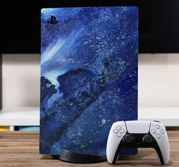 óceán kék csiszolt ps5 matricák - TenStickers