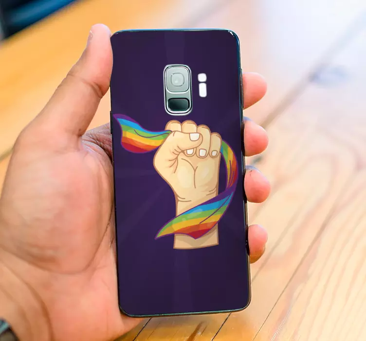 ököl szivárvánnyal Matrica samsung - TenStickers