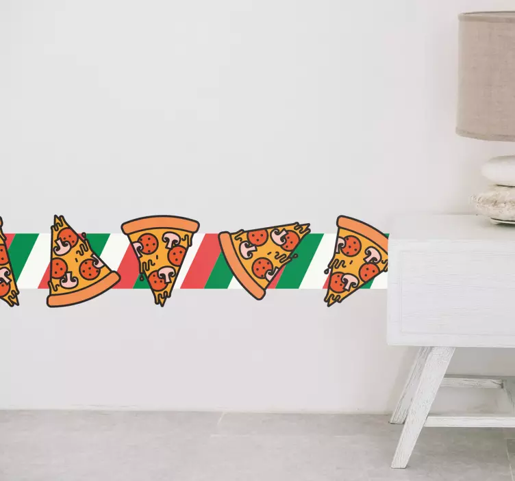 Olasz pizza fal határ matrica - TenStickers