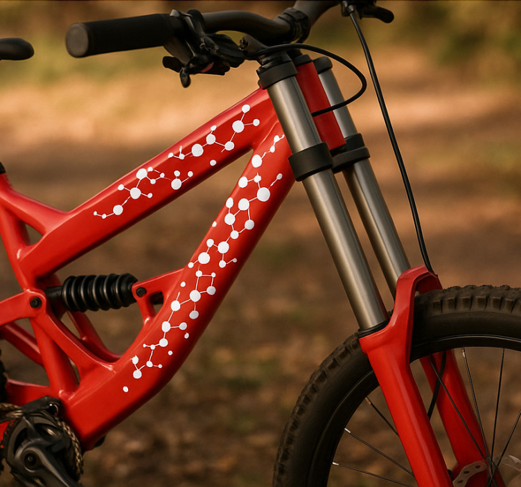 összekapcsolt pontok gyűjteménye matrica bicikli - TenStickers