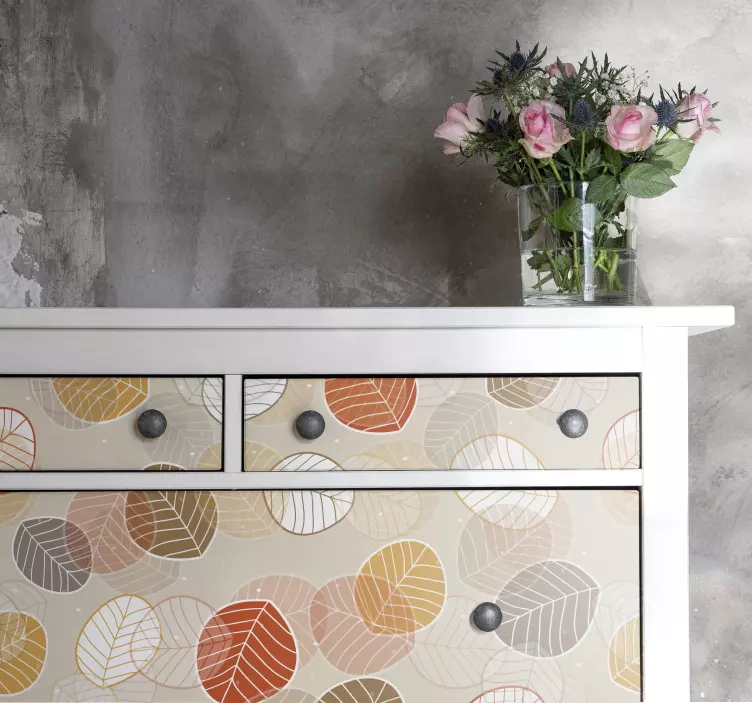 őszi levelek bútor matrica - TenStickers