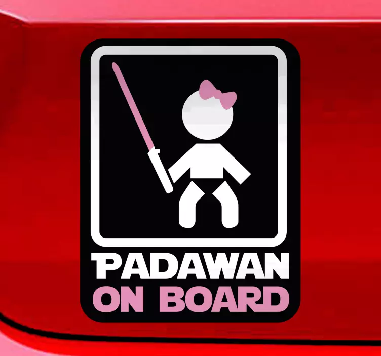 Padawan fedélzetén baba fedélzetén matrica - TenStickers