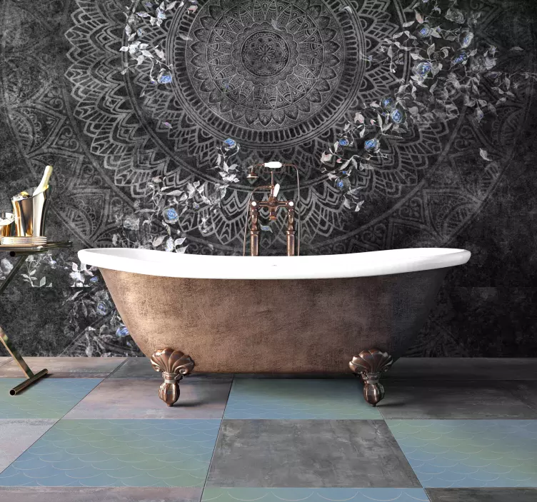 Padló pasztell mérleg mintás padló matrica - TenStickers