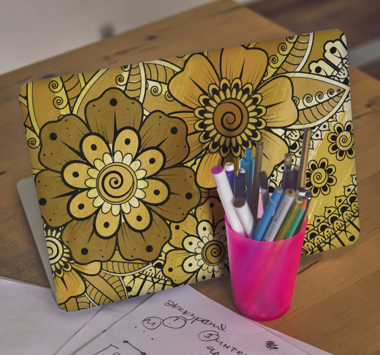 Paisley indiai stílusú laptop matrica - TenStickers