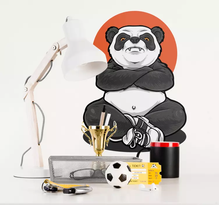 Panda gengszter óvoda fali matrica - TenStickers