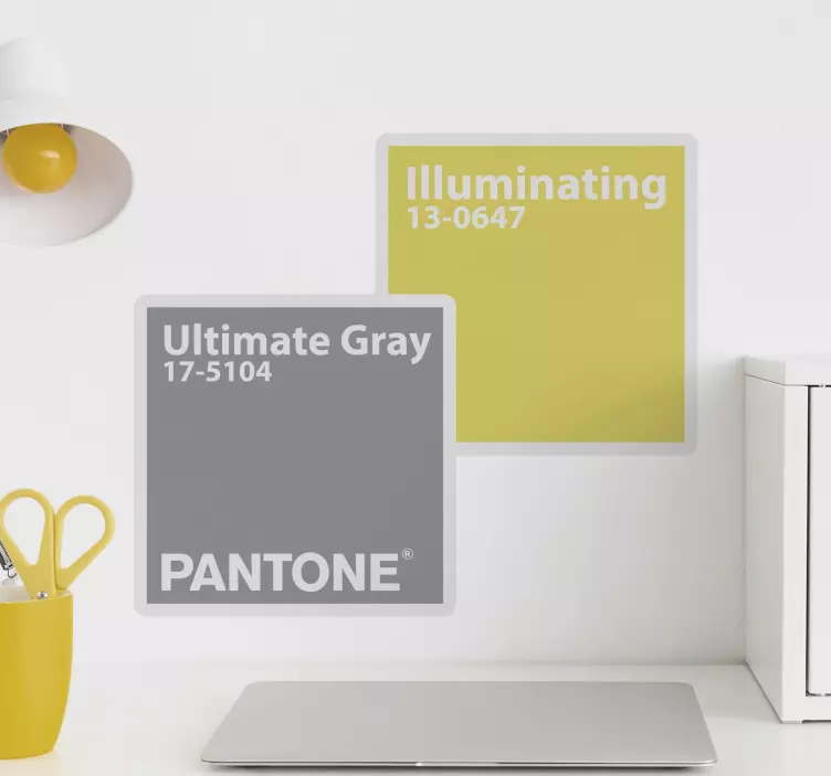 Pantone színek 2021 absztrakt falmatrica - TenStickers
