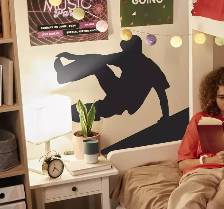 Parkour sziluett matrica - TenStickers