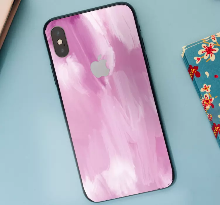 Pasztell lila olajfestmény iphone matrica - TenStickers