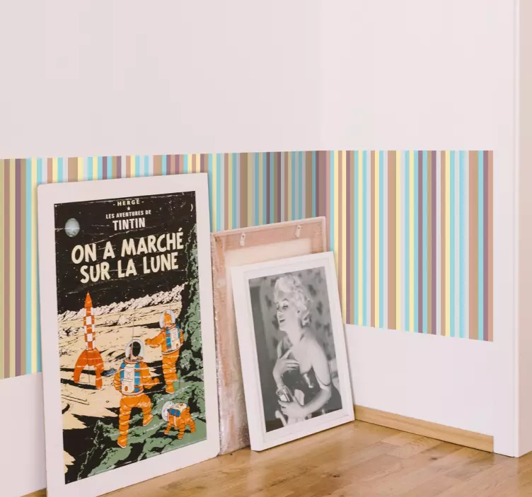 Pasztell színű vonalak matrica - TenStickers