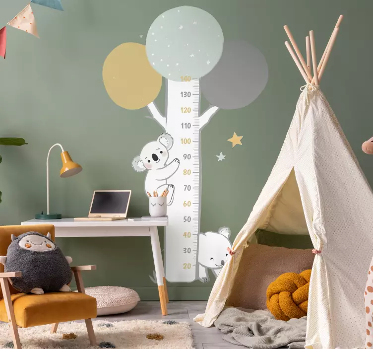 Pasztellfa állatokkal Egészségügyi matrica - TenStickers