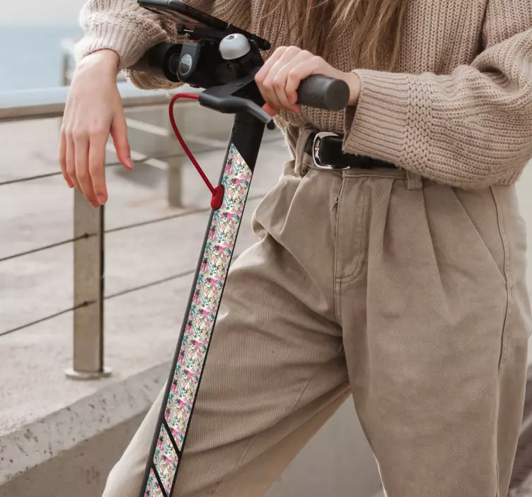 Matrica Patinetes patinete csobbanás - TenStickers