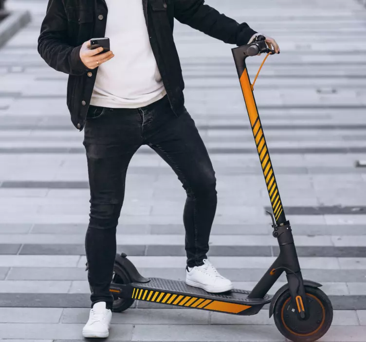 Matrica Patinetes patinete tiras naranja - TenStickers