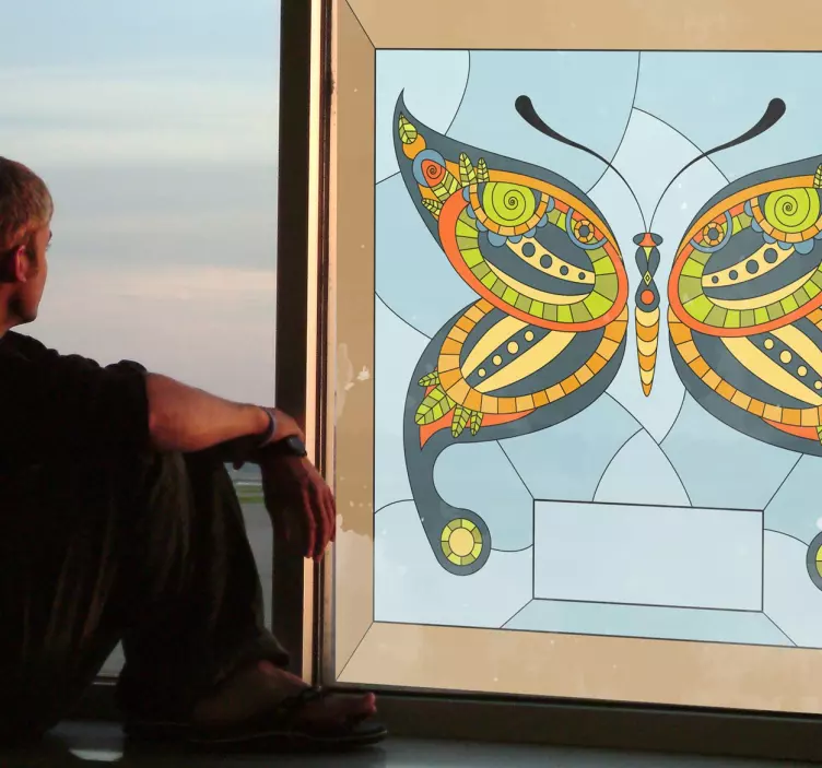 Pillangó üvegablak matrica - TenStickers