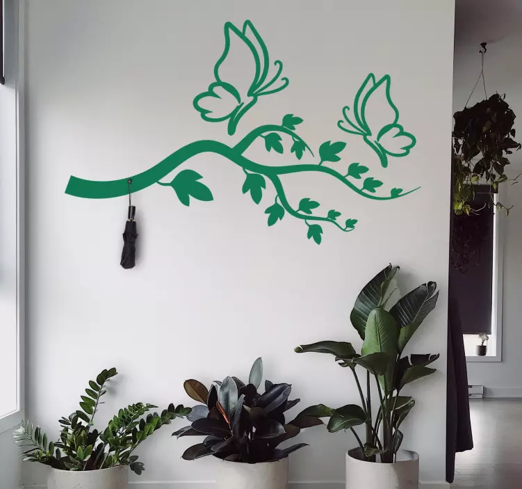 Pillangók az ágon fogas matricák - TenStickers