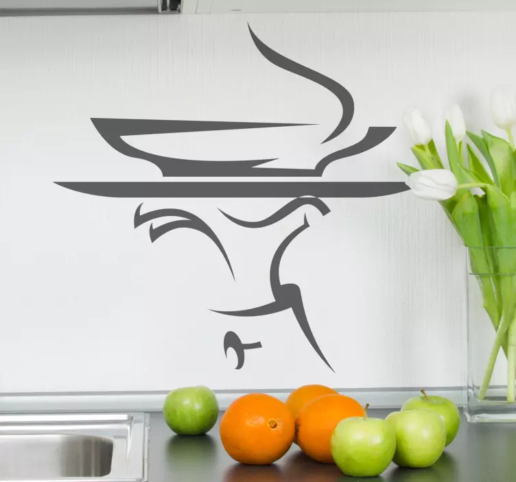 Pincér tálca 4 konyha matrica - TenStickers