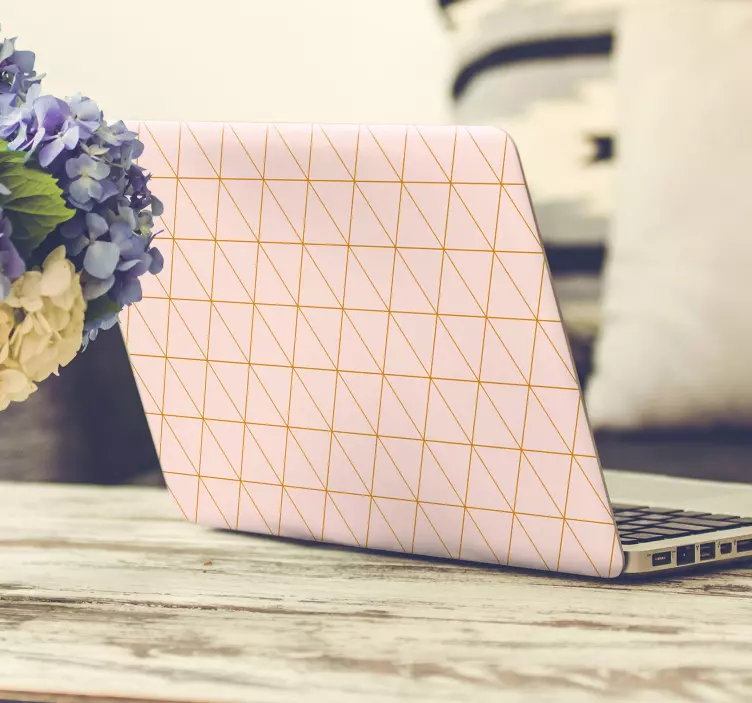 Piros mintás laptop matrica - TenStickers