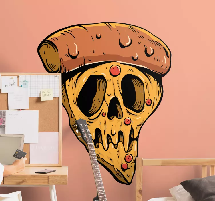 Pizza koponya design Matrica Készletek - TenStickers