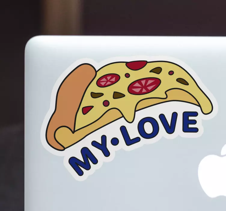 Pizza laptop vinyl matrica - TenStickers
