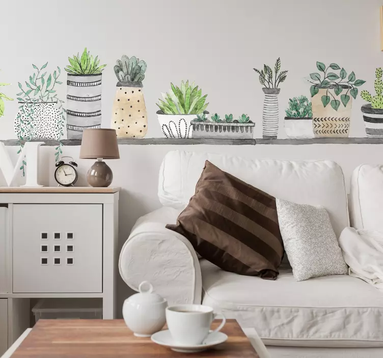 Polc növények növény fal matrica - TenStickers