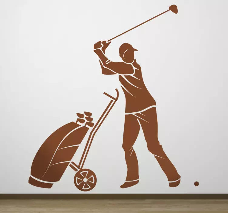 Profi golfozó sziluett matrica - TenStickers